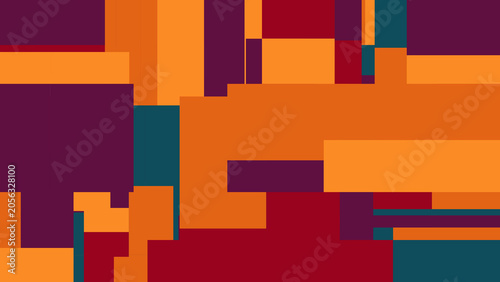 Abstract geometric pattern forming colorful rectangles background