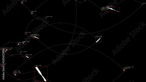 Data visualization showing tracking path over time