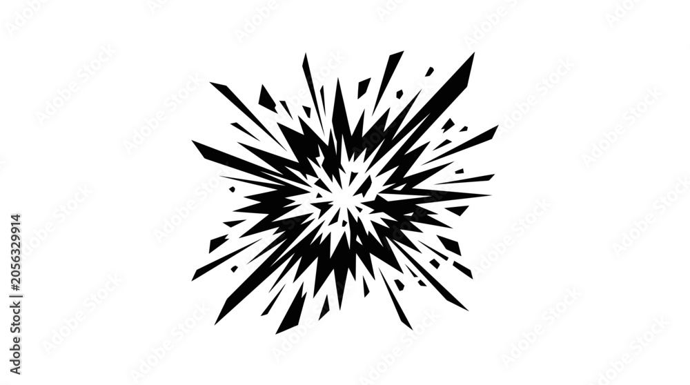 Obraz premium Abstract Black Explosion Burst Graphic Element