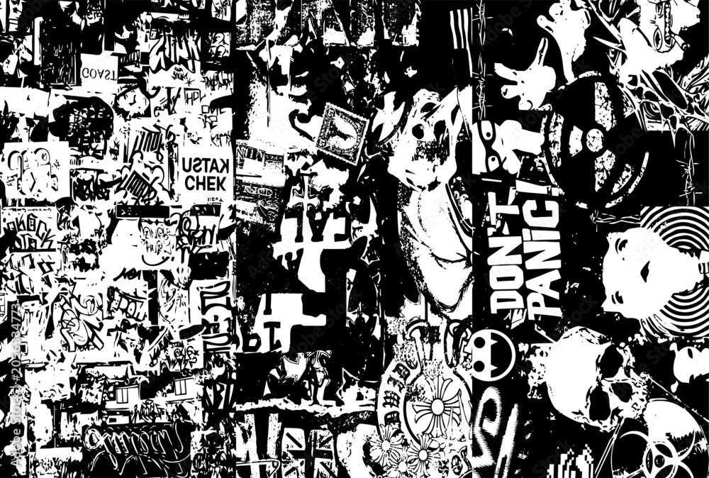 Fototapeta premium Background vector abstct graffiti street art.