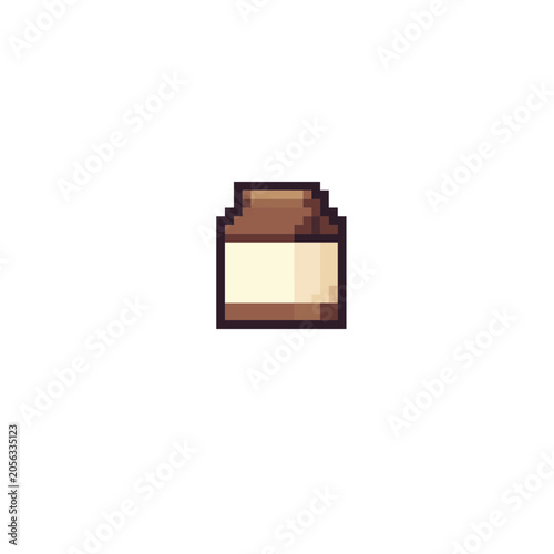 Pixel art chocolate milk box