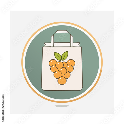 Flat design houseplant in orange pot