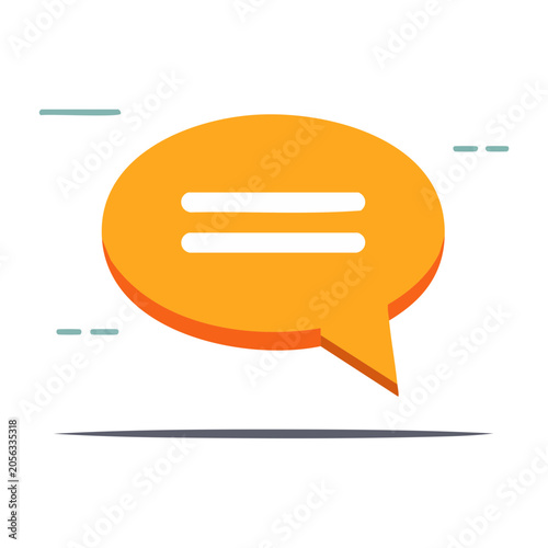 Flat design orange smiley face icon