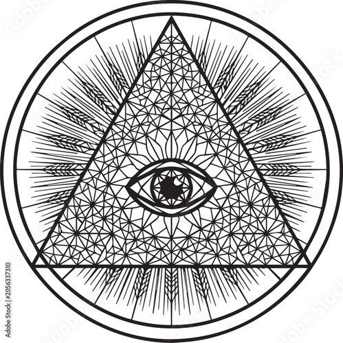 Close up macro illustration of a woman’s blue eye showing iris pupil and eyelashes beauty vision and human look