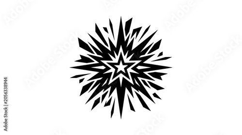 Obraz na płótnie Abstract Starburst Explosion Graphic Element