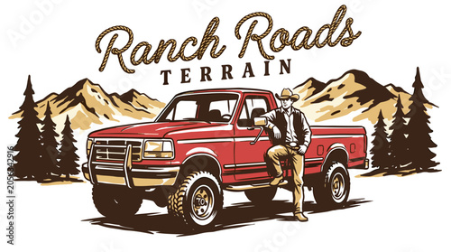 Fotografie Ranch roads terrain