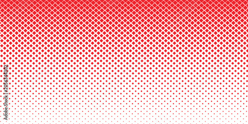 simple red color small square halftone pattern red diamond fade abstract geometric composition
