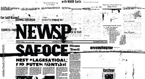 Φωτογραφία Graphic illustration of a classic newspaper front page
