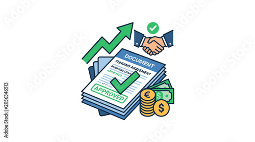 Business Deal Approval: Finance, Growth, Agreement, Success, Partnership
