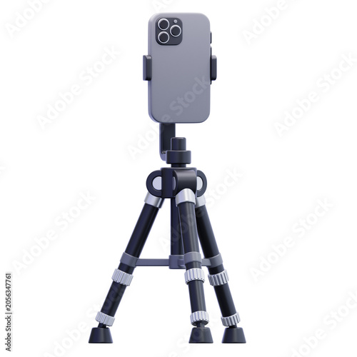 Smartphone on a tripod for stable video recording