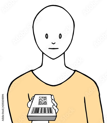 Person making mobile payment with smartphone