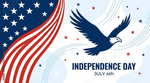 vector background for the Independence Day celebration of the United States of America / USA