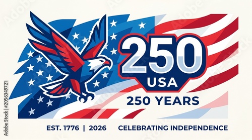 vector background for the 250 years of Independence celebration of the United States of America / USA