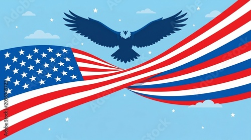 vector background for the Independence Day celebration of the United States of America / USA