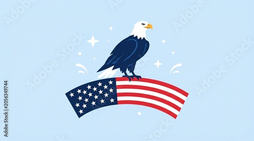 vector background for the Independence Day celebration of the United States of America / USA