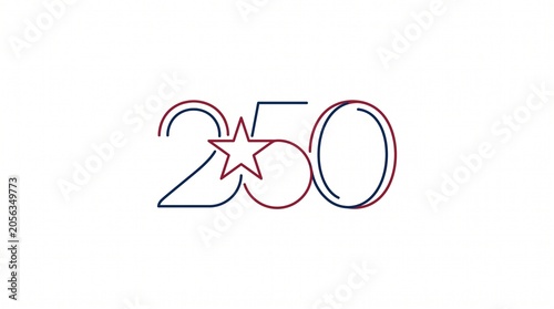 vector background for the 250 years of Independence celebration of the United States of America / USA