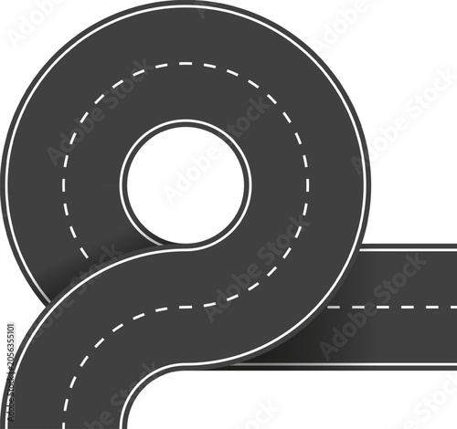 Fotografie Road forming looping shape and extending path