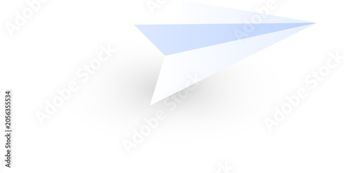 Vászonkép Paper airplane flying, sending message, delivering mail concept