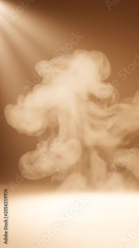 Minimalist nude beige gradient with organic slow moving light shadow loop / 静かな高級感を伝えるモダンベージュの光影と極薄ミストのミニマル抽象ループ2