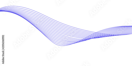 Abstract flowing lines of blue create a graceful wave, evoking a sense of movement and digital art.