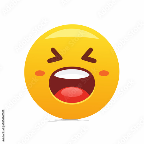 Laughing Emoji with Open Mouth and Closed Eyes
