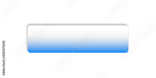 Blue gradient rectangular button with rounded corners isolated on transparent background