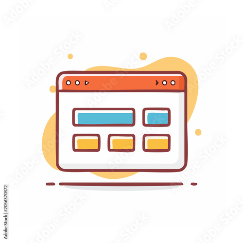 Flat design smartphone with app icons