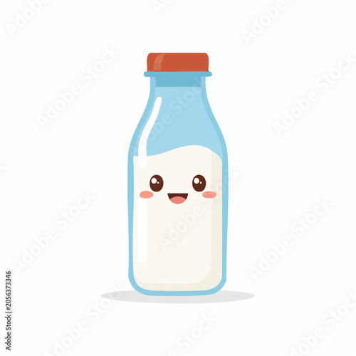 Cute Kawaii Milk Bottle Character