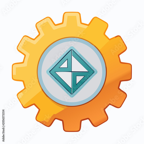 Gear with Abstract Symbol