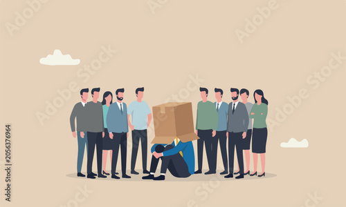 Cuadro en lienzo Business mistake teams together industrial misfortune and unlucky, bankruptcy or