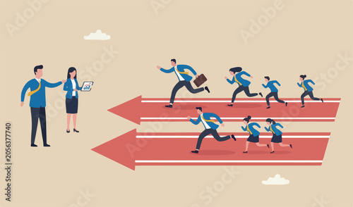 Photography Business competition, or rivalry competitors to victory, performance employees c