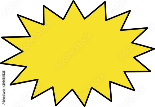 Yellow Starburst Badge Shape for Sale Discount Promotion Sticker