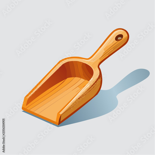 Wooden scoop illustration