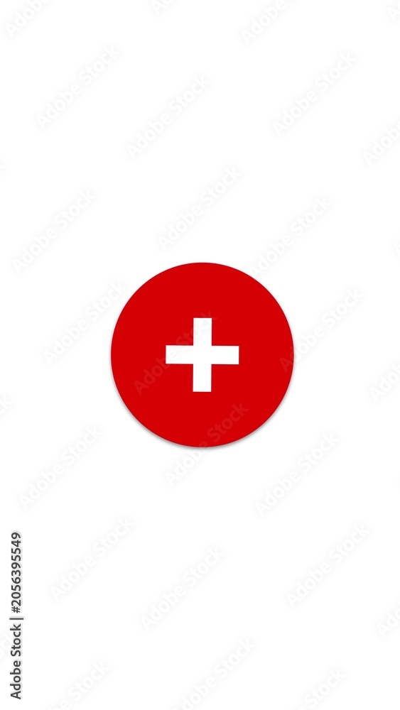 Fototapeta premium Switzerland Flag Button Icon