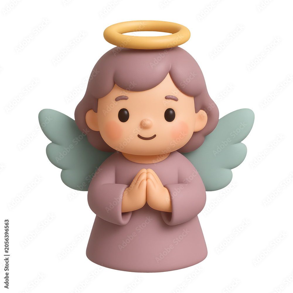 Obraz premium PNG Cute angelic character illustration