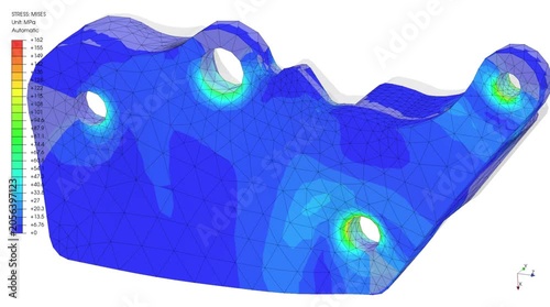 Mechanic simulation engineering - Stress and breakpoint analysis of Mechanical part under force and moment conditions
