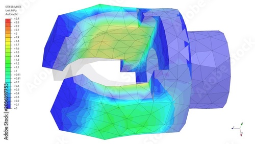 Mechanic simulation engineering - Stress and breakpoint analysis of Mechanical part under force and moment conditions