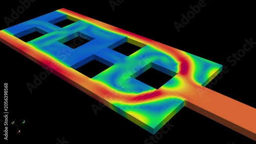 Liquid flow simulation - CFD simulation Computational fluid dynamics