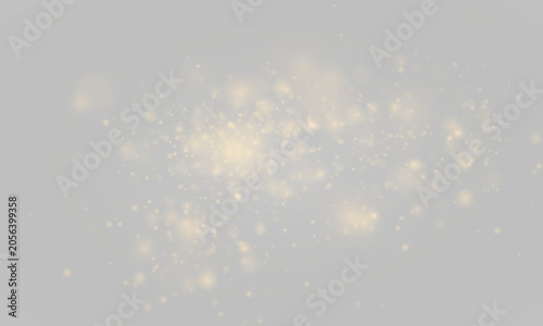 Shimmering gold dust sparkles with subtle glowing highlights. Warm tones create an elegant festive atmosphere. Great for overlays and effects. PNG