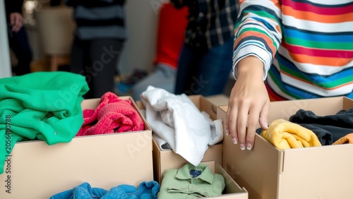 Separate Clothes Volunteer Charity Another People