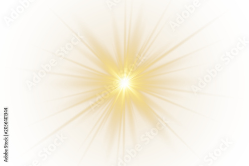 Fotografie Realistic vector transparent sunlight special lens flash light effect isolated on PNG