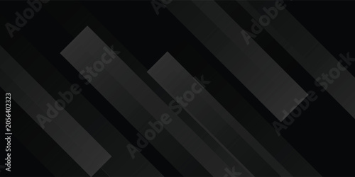 Black abstract background. Elegant dark diagonal shape elements. Modern luxury grey gradient graphic design.