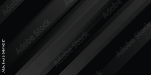 Black abstract background. Elegant dark diagonal shape elements. Modern luxury grey gradient graphic design.