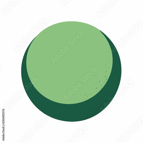 Green Circle with Shadow