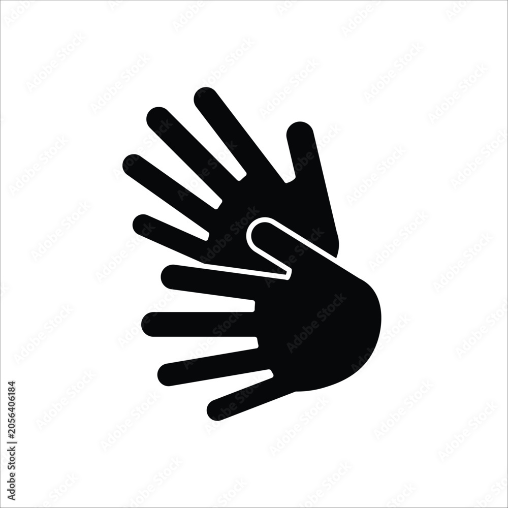 Obraz premium sign language icons. simple solid vector illustration