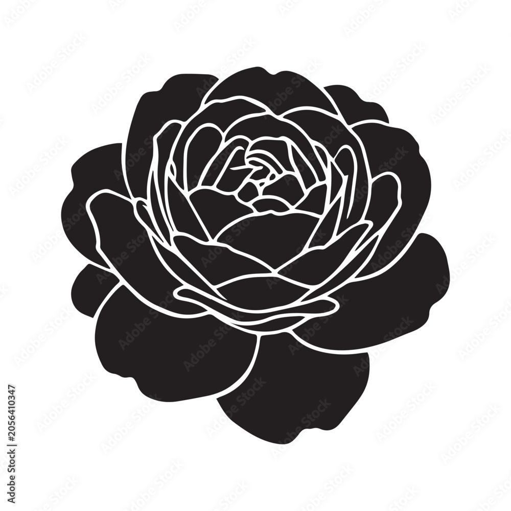 Obraz premium Black Floral Rose Artwork for Designers