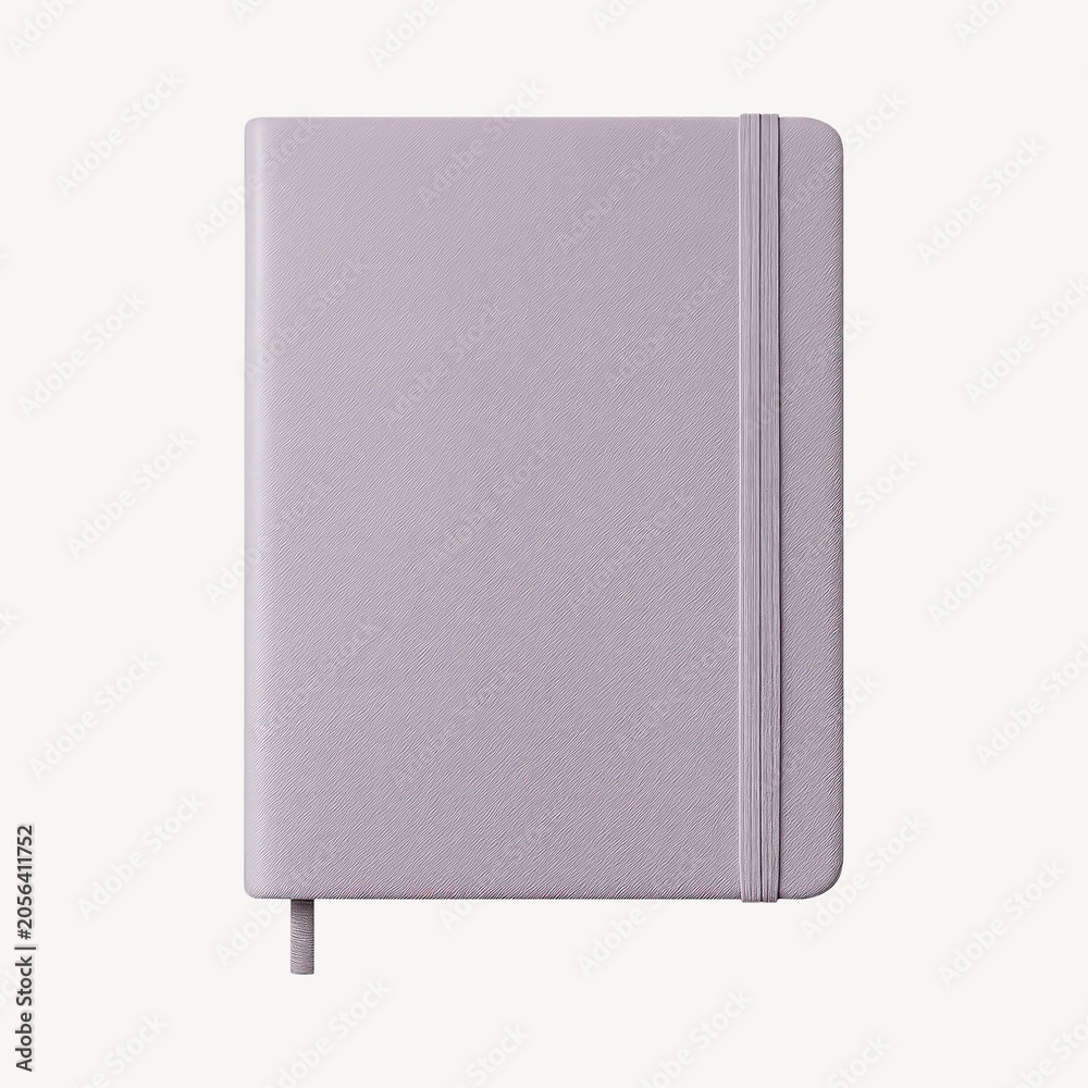 Obraz premium Elegant lavender notebook with strap.