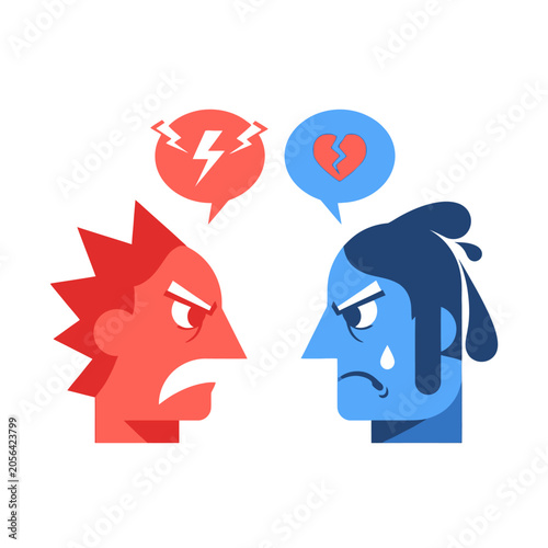 Couple Conflict Vector Illustration