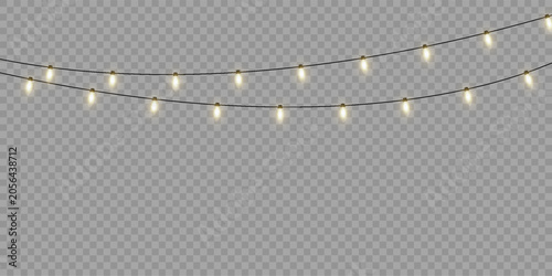 Foto Christmas lights isolated realistic vector illustration