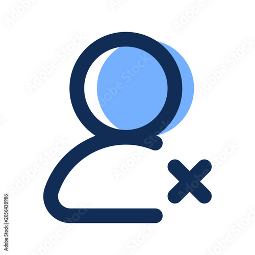 delete user filled line icon